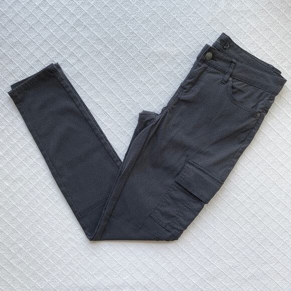 prAna Meme Skinny Cargo Pants Gray Quartz Stretch Zion Fabric Size 6 - Picture 5 of 7